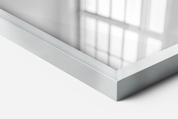 Specchio minimalista quadrato 50x50 cm con cornice argentata