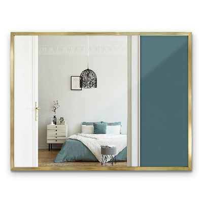 Specchio da parete con cornice oro 80x60 cm