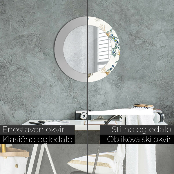 Specchio tondo decoro Chinoserie