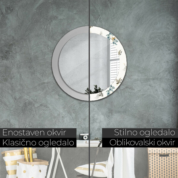 Specchio tondo decoro Chinoserie