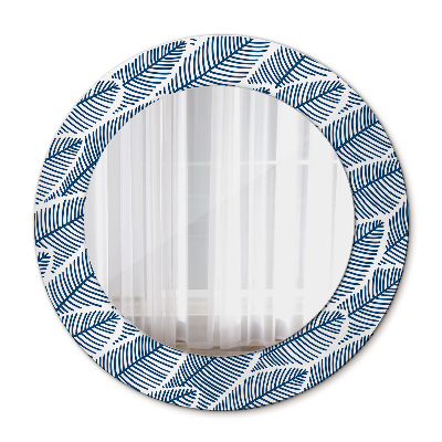 Specchio tondo decoro Foglie