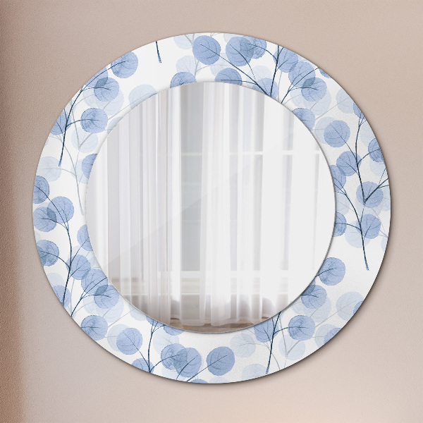 Specchio tondo con cornice stampata Carica i rami