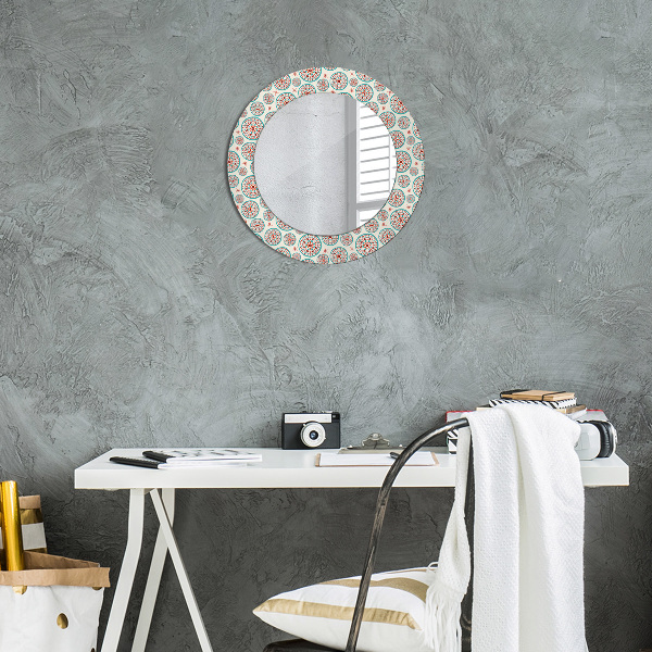 Specchio tondo decoro Modello Boho