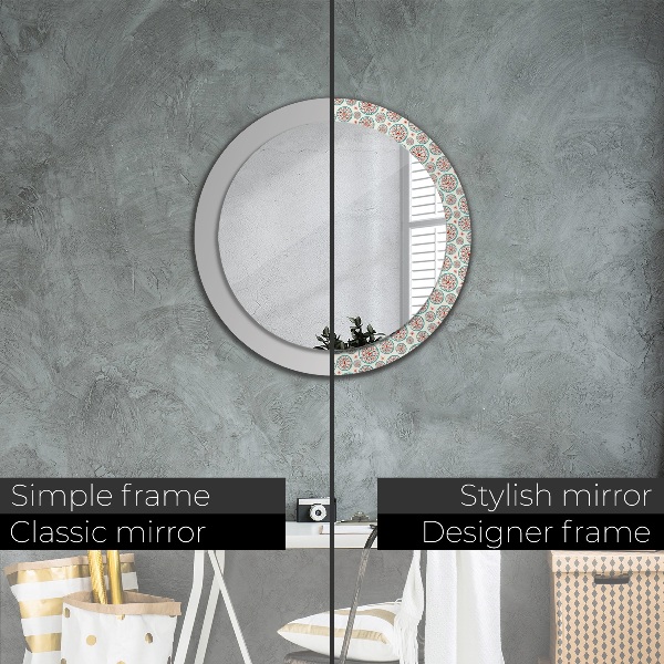 Specchio tondo decoro Modello Boho