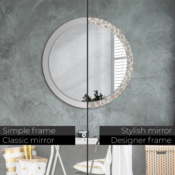 Specchio tondo decoro Modello Boho