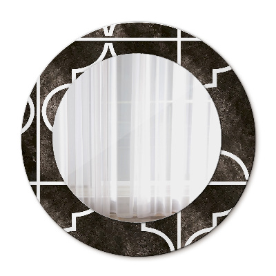Specchio tondo stampato Piastrelle antiche