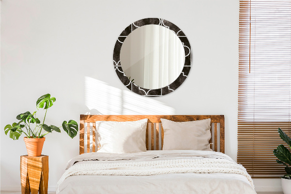 Specchio tondo stampato Piastrelle antiche