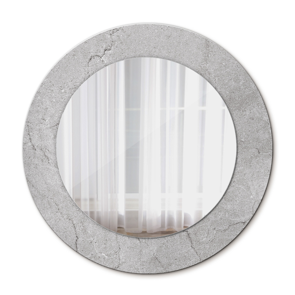 Specchio tondo decoro Cemento grigio
