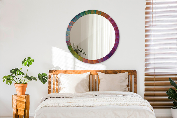 Specchio tondo stampato Spirale ipnotica