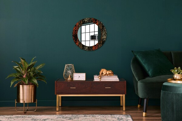 Specchio tondo stampato Grunge Pattern astratto