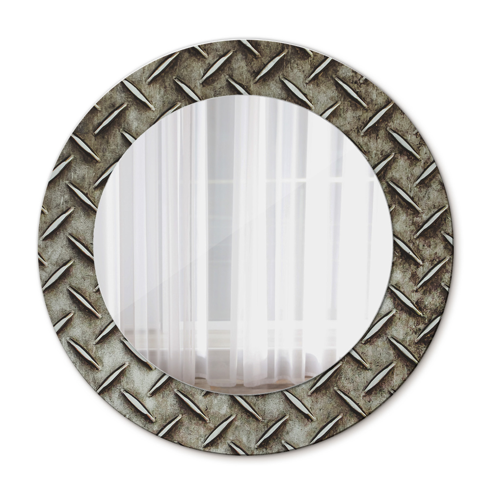 Specchio tondo stampato Texture in acciaio