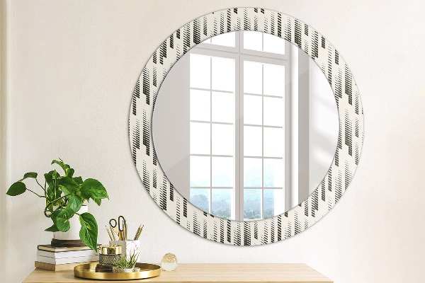 Specchio tondo stampato Pattern a strisce