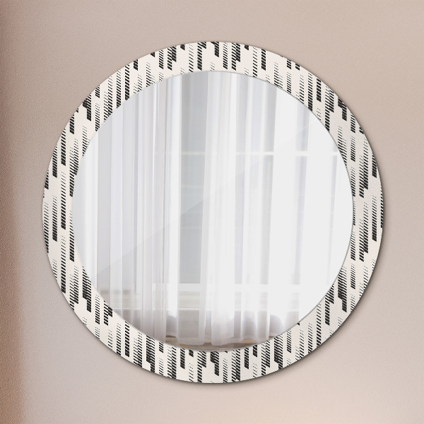 Specchio tondo stampato Pattern a strisce