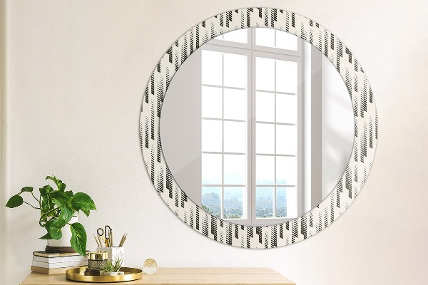 Specchio tondo stampato Pattern a strisce