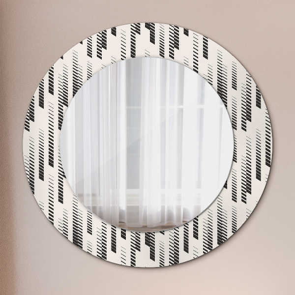 Specchio tondo stampato Pattern a strisce