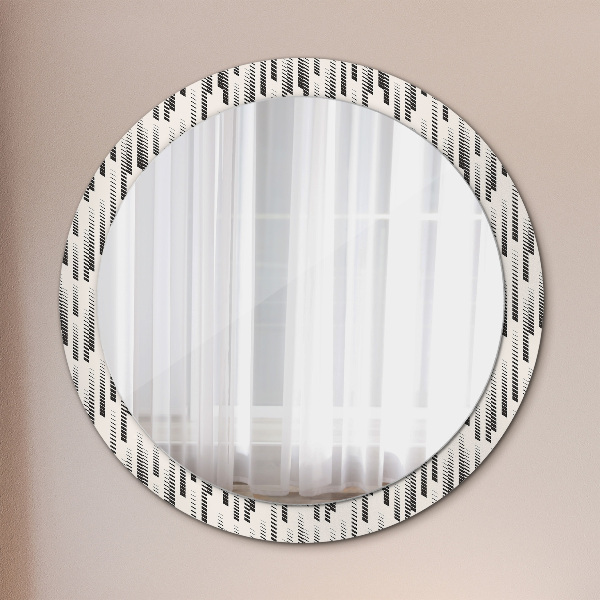 Specchio tondo stampato Pattern a strisce
