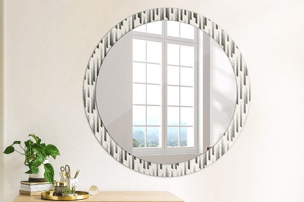 Specchio tondo stampato Pattern a strisce