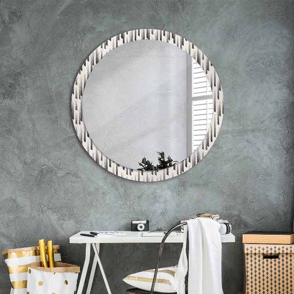 Specchio tondo stampato Pattern a strisce