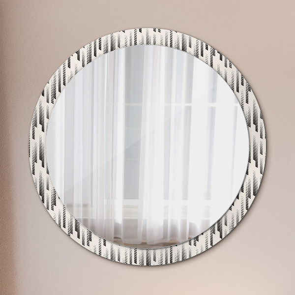 Specchio tondo stampato Pattern a strisce