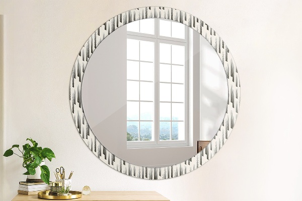 Specchio tondo stampato Pattern a strisce