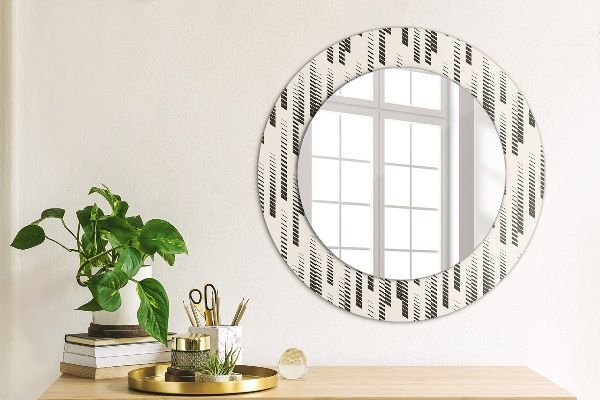 Specchio tondo stampato Pattern a strisce
