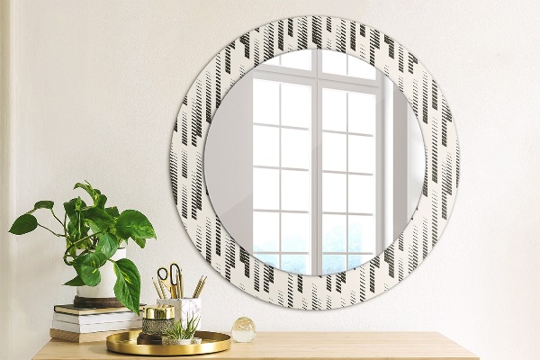 Specchio tondo stampato Pattern a strisce