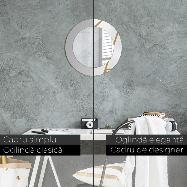 Specchio tondo decoro Composizione lineare