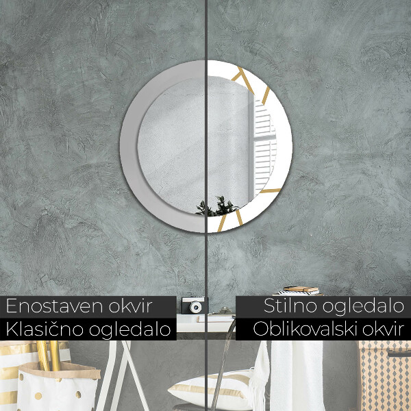 Specchio tondo decoro Composizione lineare