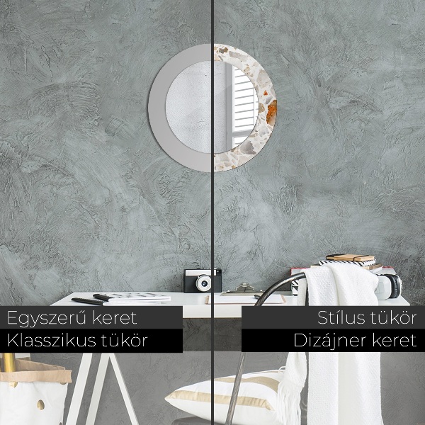 Specchio tondo decoro Background lastrico