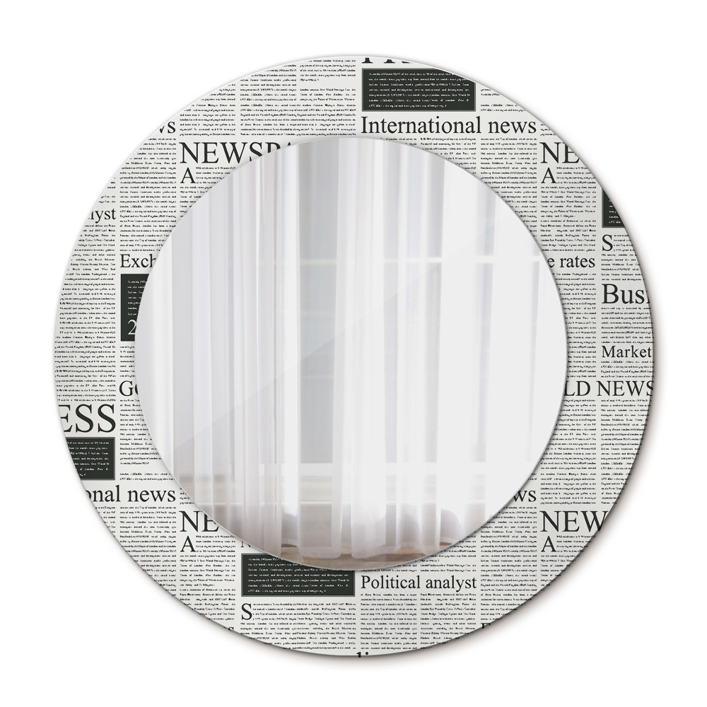 Specchio tondo stampato Modello dai giornali