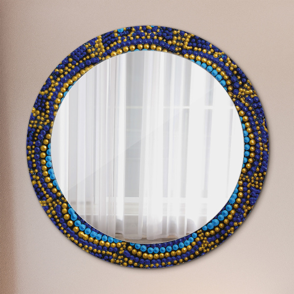Specchio tondo stampato Composizione decorativa