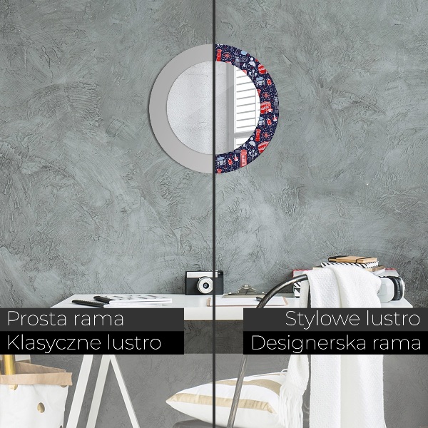 Specchio tondo stampato Simbolo di Londra