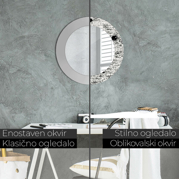 Specchio tondo stampato Modello