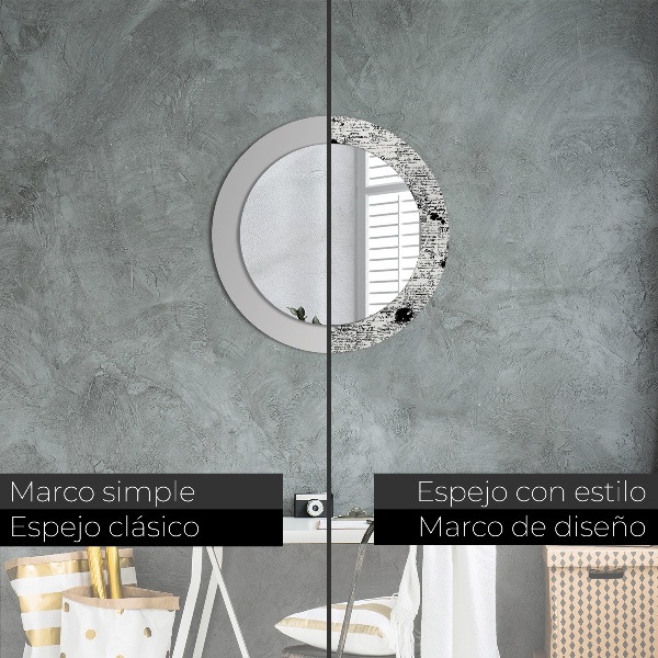 Specchio tondo stampato Modello
