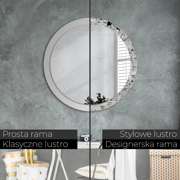 Specchio tondo stampato Modello