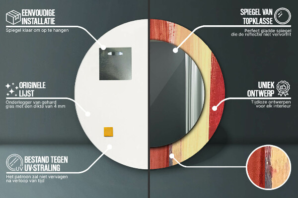 Specchio tondo stampato Immagine astratta