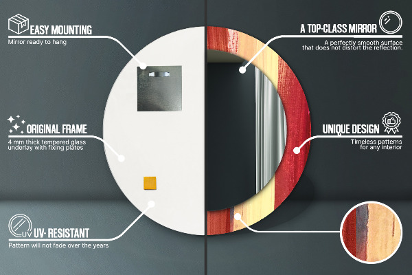 Specchio tondo stampato Immagine astratta