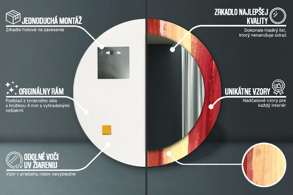 Specchio tondo stampato Immagine astratta