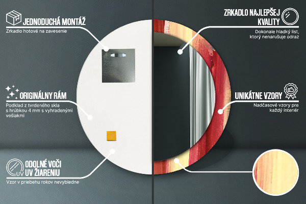 Specchio tondo stampato Immagine astratta