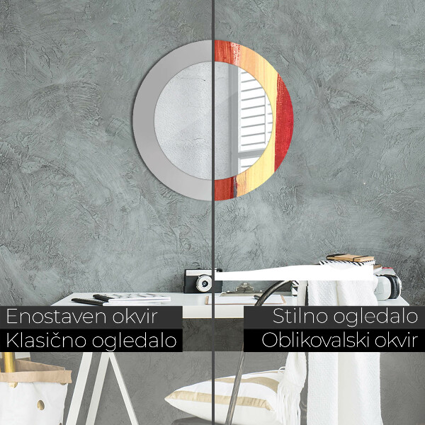 Specchio tondo stampato Immagine astratta