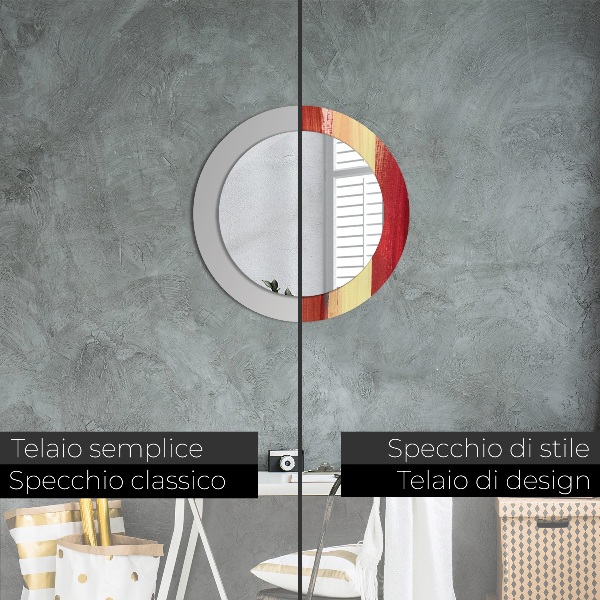 Specchio tondo stampato Immagine astratta
