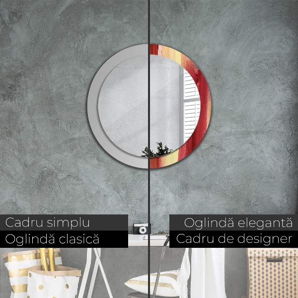 Specchio tondo stampato Immagine astratta