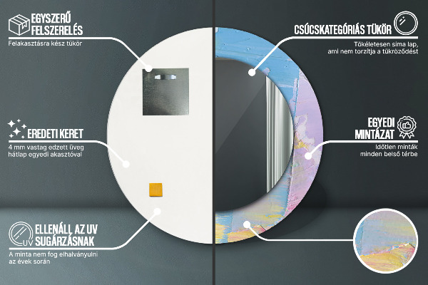 Specchio tondo decoro Consistenza della vernice ad olio