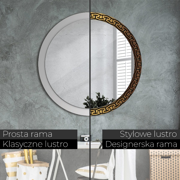 Specchio tondo decoro Ornamento greco