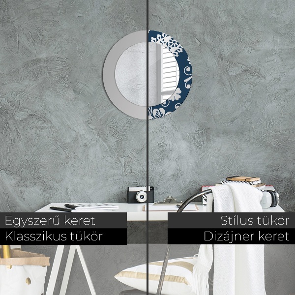 Specchio tondo decoro Composizione di Paisley