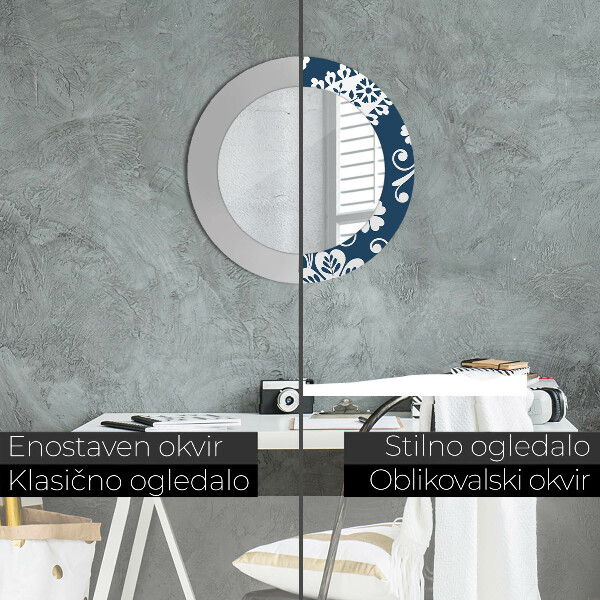 Specchio tondo decoro Composizione di Paisley