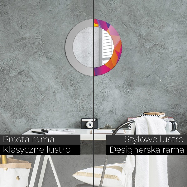 Specchio tondo decoro Composizione geometrica