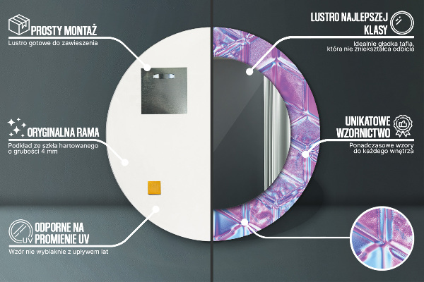 Specchio tondo decoro Abstract Surreal