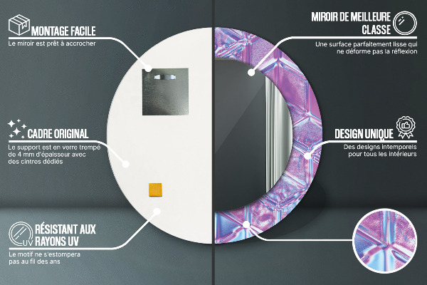 Specchio tondo decoro Abstract Surreal