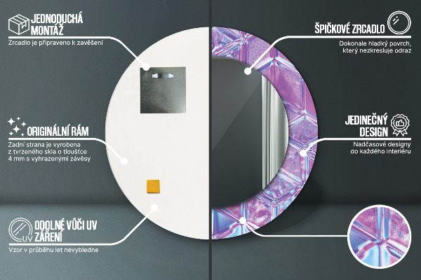 Specchio tondo decoro Abstract Surreal